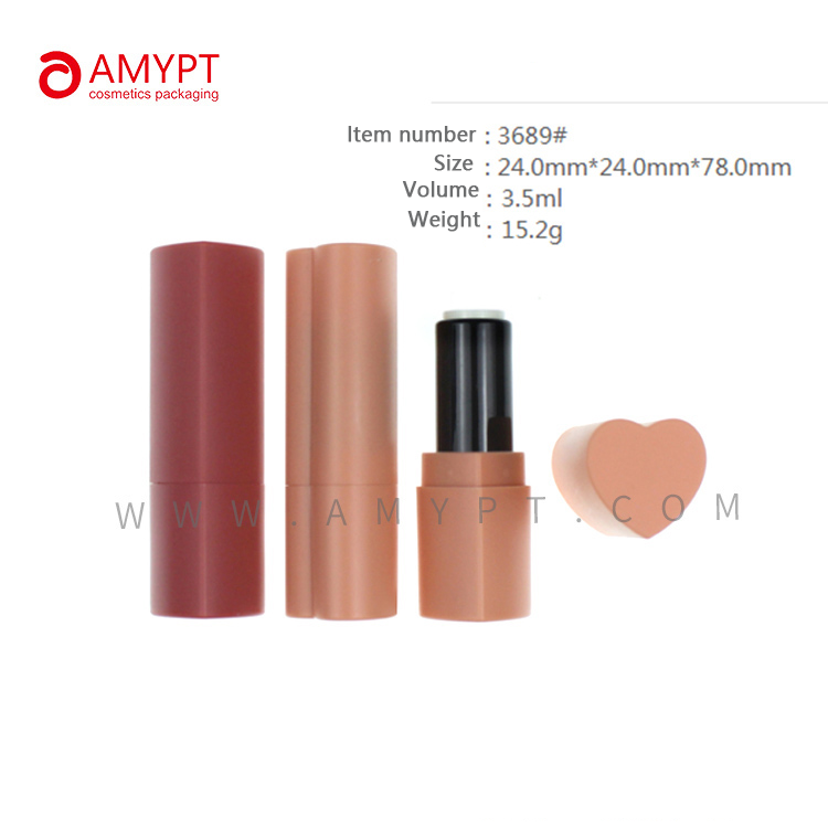 Heart Shape Matte Empty Lipstick מיכל Romance Cosmetics 