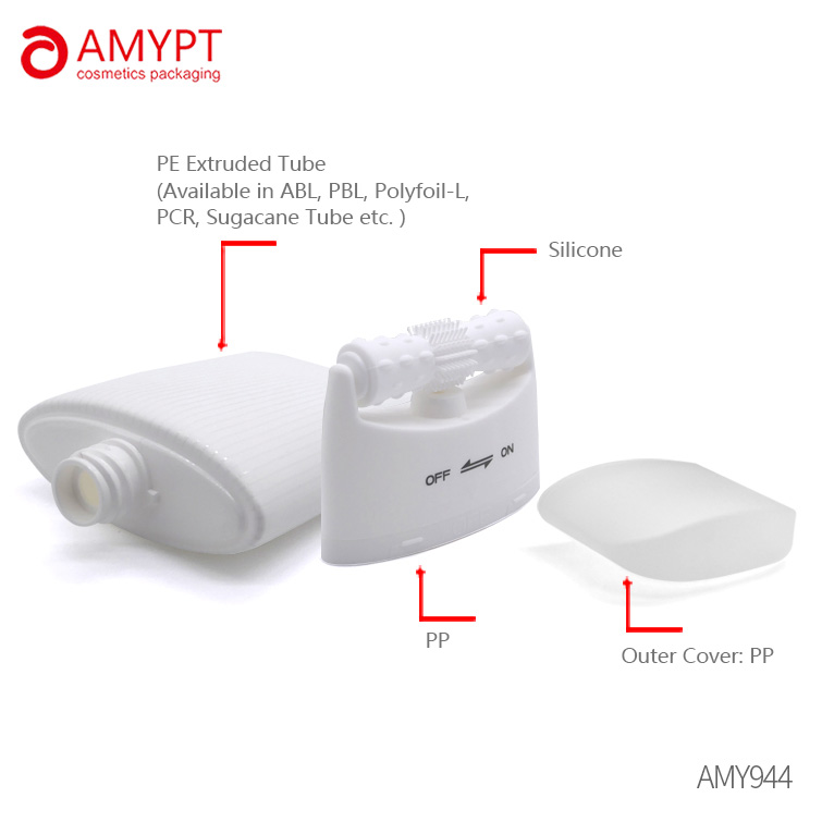 מותאם אישית 150 מ'ל צינור פלסטיק מיוחד רולר עיסוי ראש קרם קוסמטיקה צינור ריק